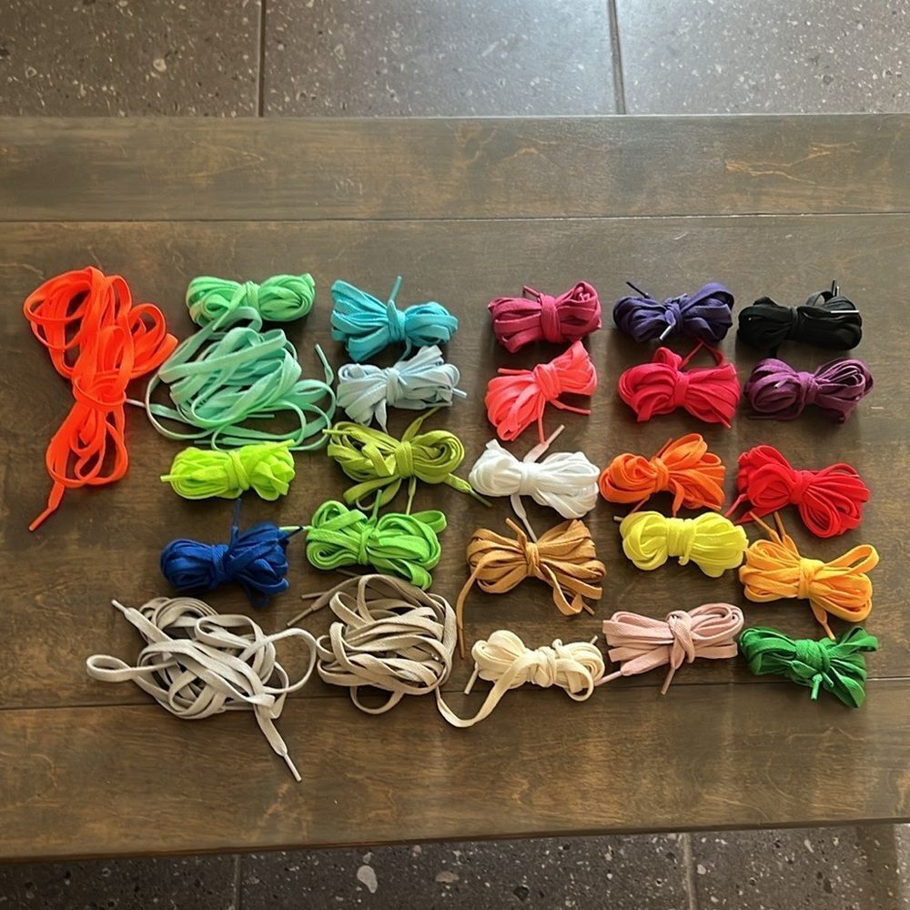 Pairs Colored Shoe laces Flat Shoelaces Multipack Shoestrings for Sneakers boots